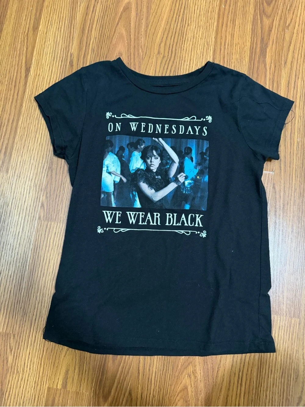 Girl’s 3 Shirt Bundle Black Wednesday, Blue Butterfly, & Pink Sunshine Medium